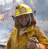 Helen in firefighting ear